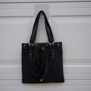 Yves Saint Laurent Rive Gauche Vintage Black Logo Tote